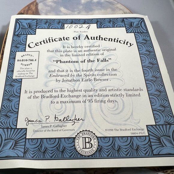 4 Plates Bradford Exchange - Embraced By The Spirit - Native American Inspired - Picture 10 of 10